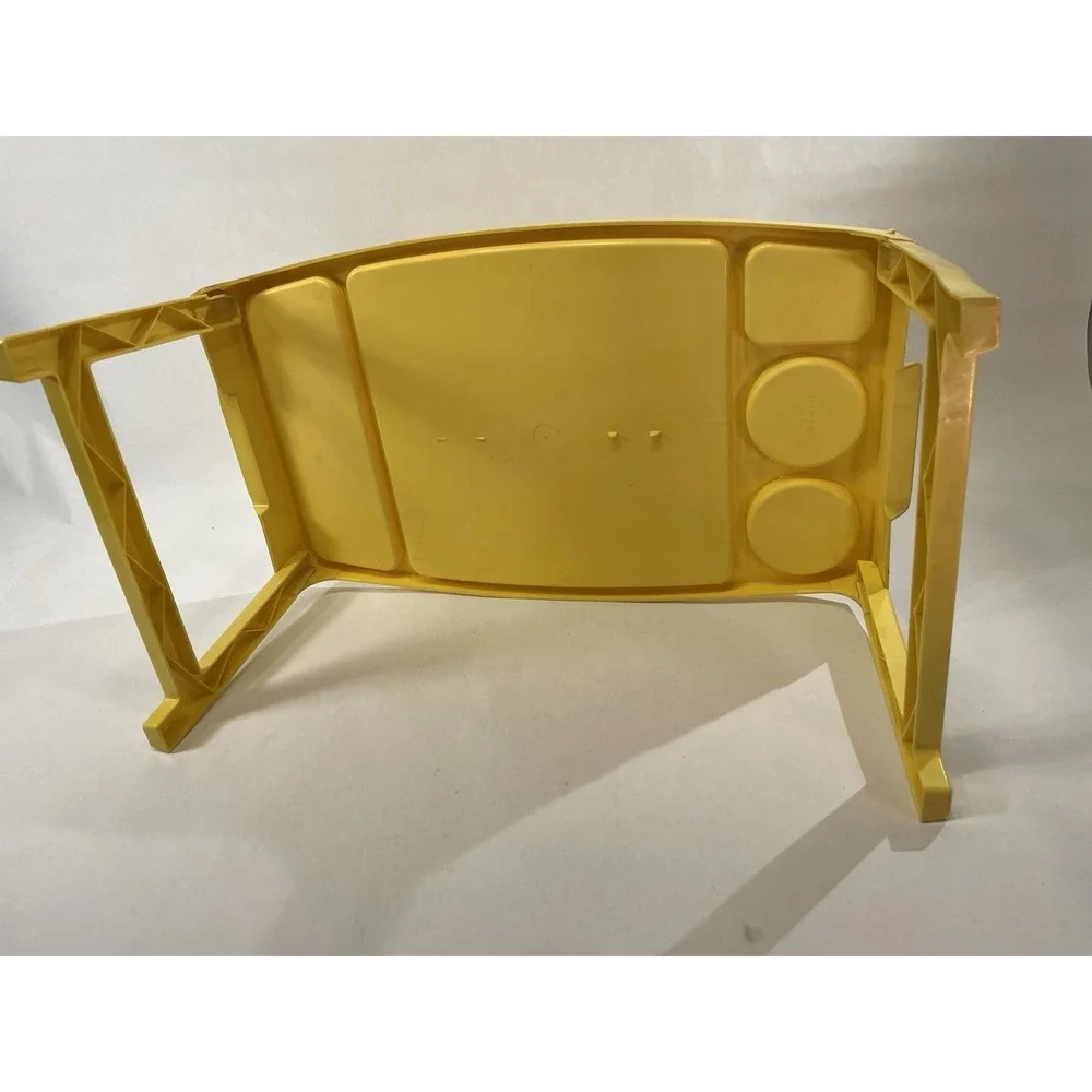 1970s Frem Corp USA Yellow Sectioned Plastic Folding Breakfast in Bed Tray MCM